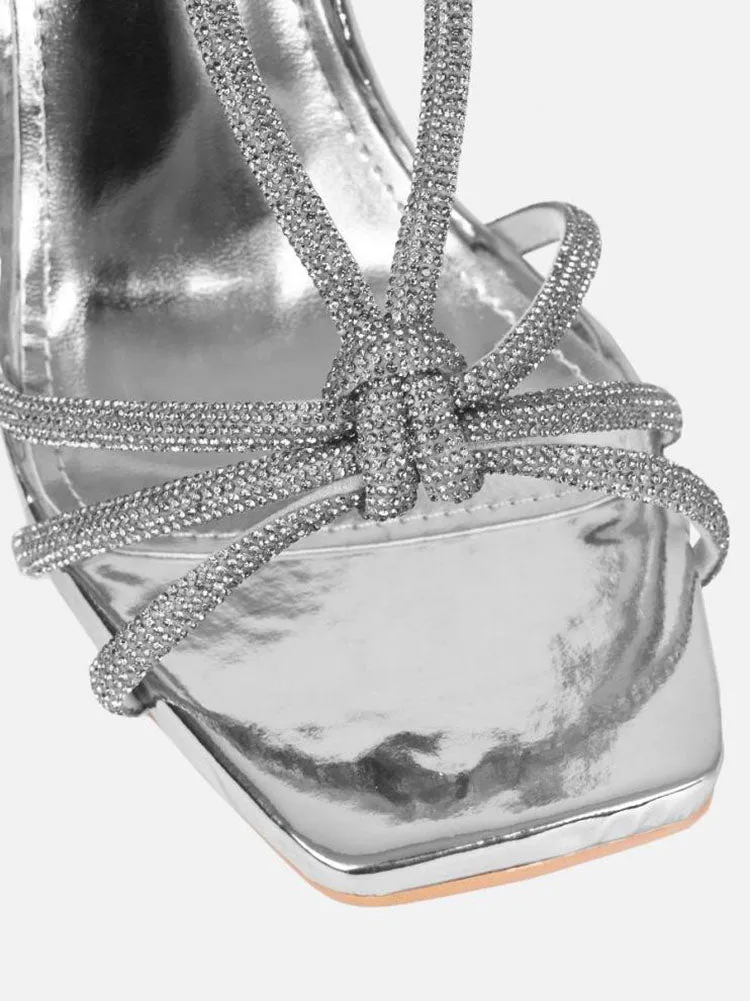 Toleet Rhinestone Knot Heels