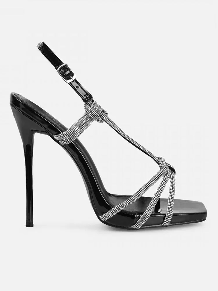 Toleet Rhinestone Knot Heels