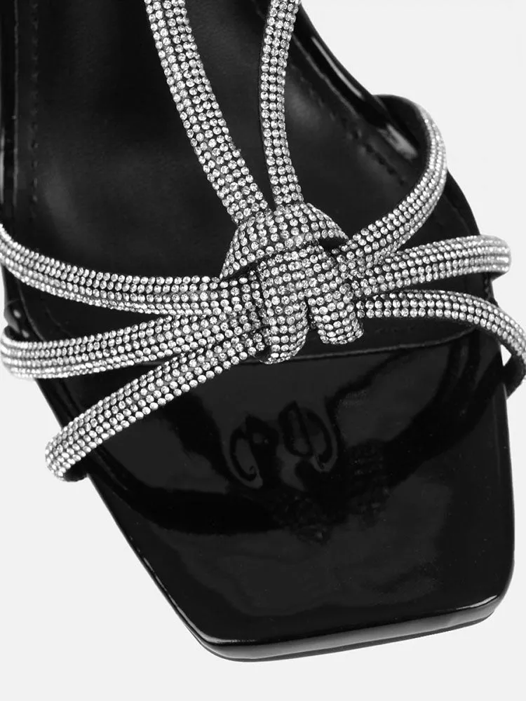 Toleet Rhinestone Knot Heels