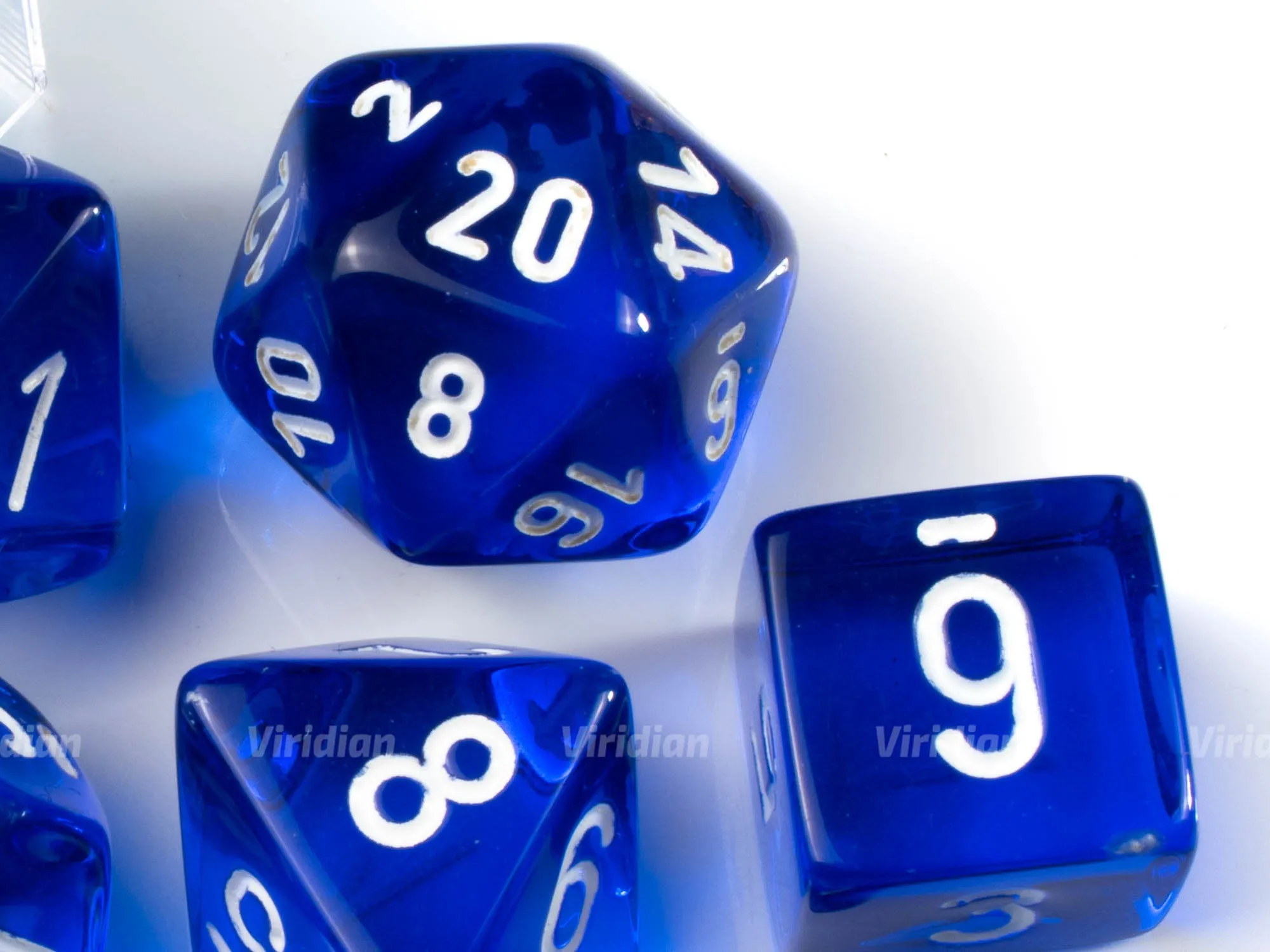 Translucent Blue & White | Chessex Dice Set (7)