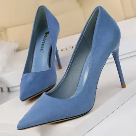 Trendy Suede Stiletto Heels