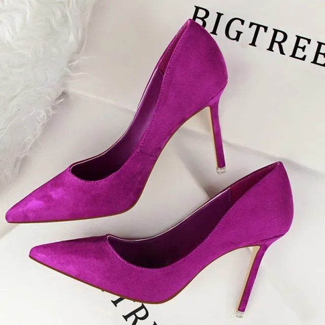 Trendy Suede Stiletto Heels
