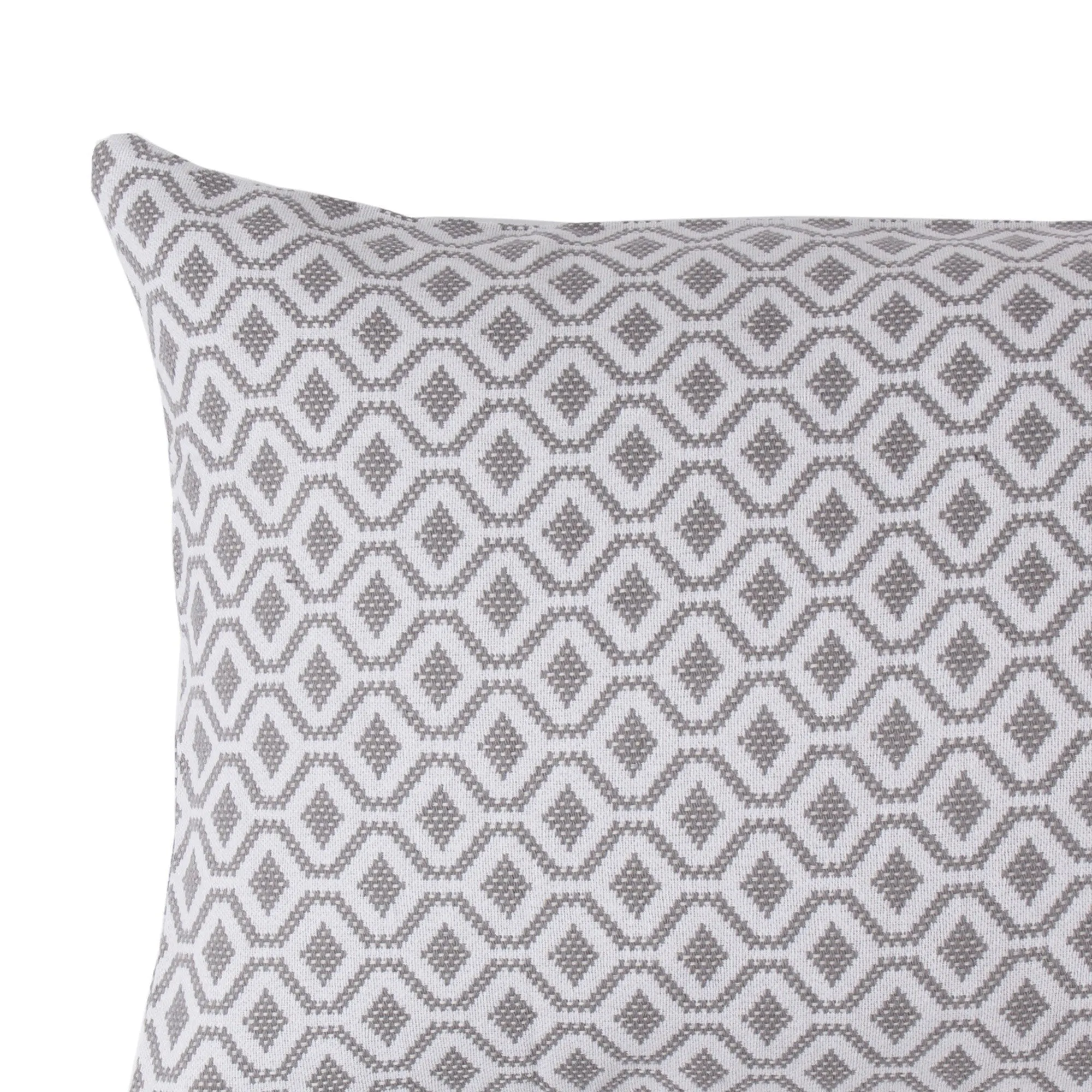 Viana Cushion Cover [Grey/White]