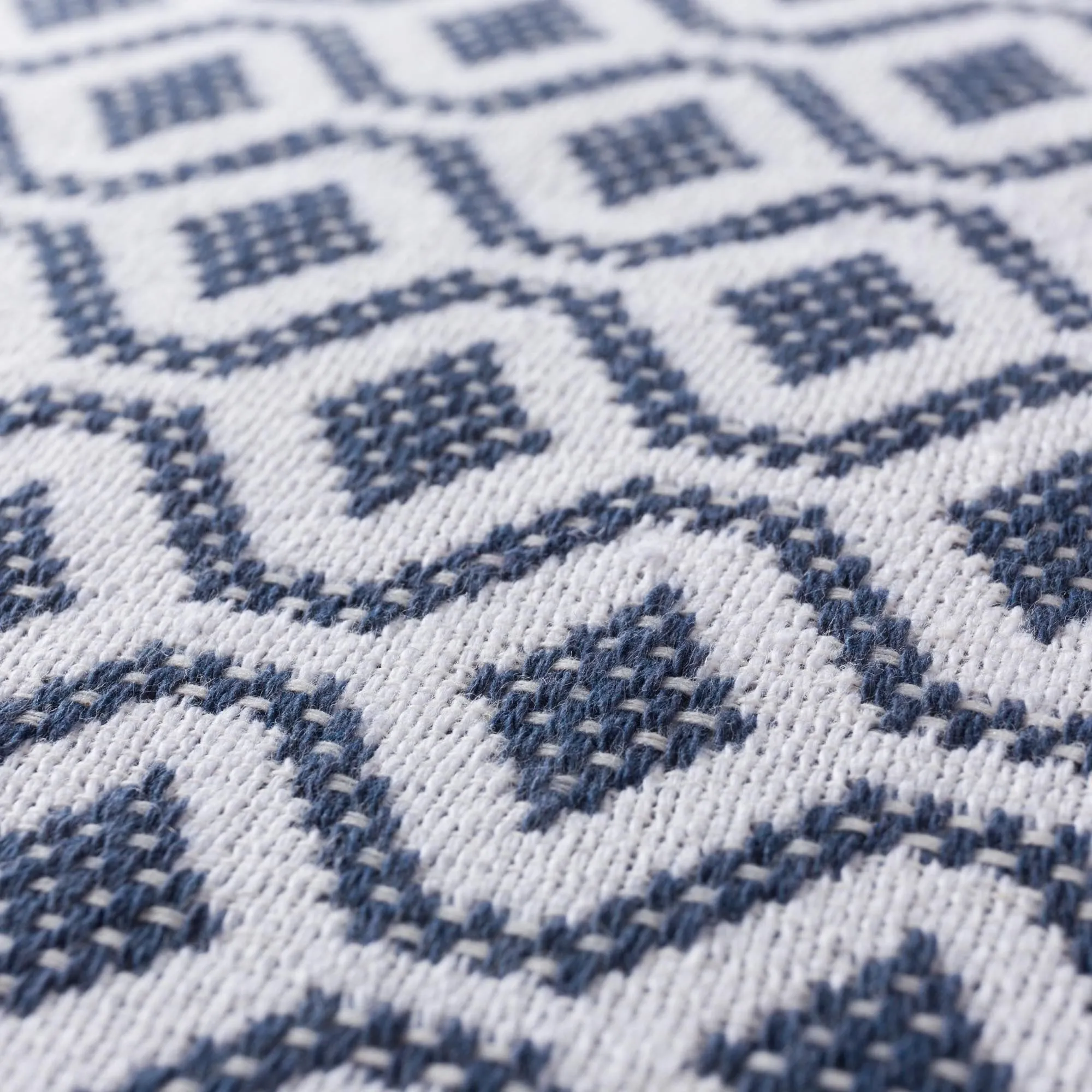 Viana Large Cushion Cover [Blue grey/White]