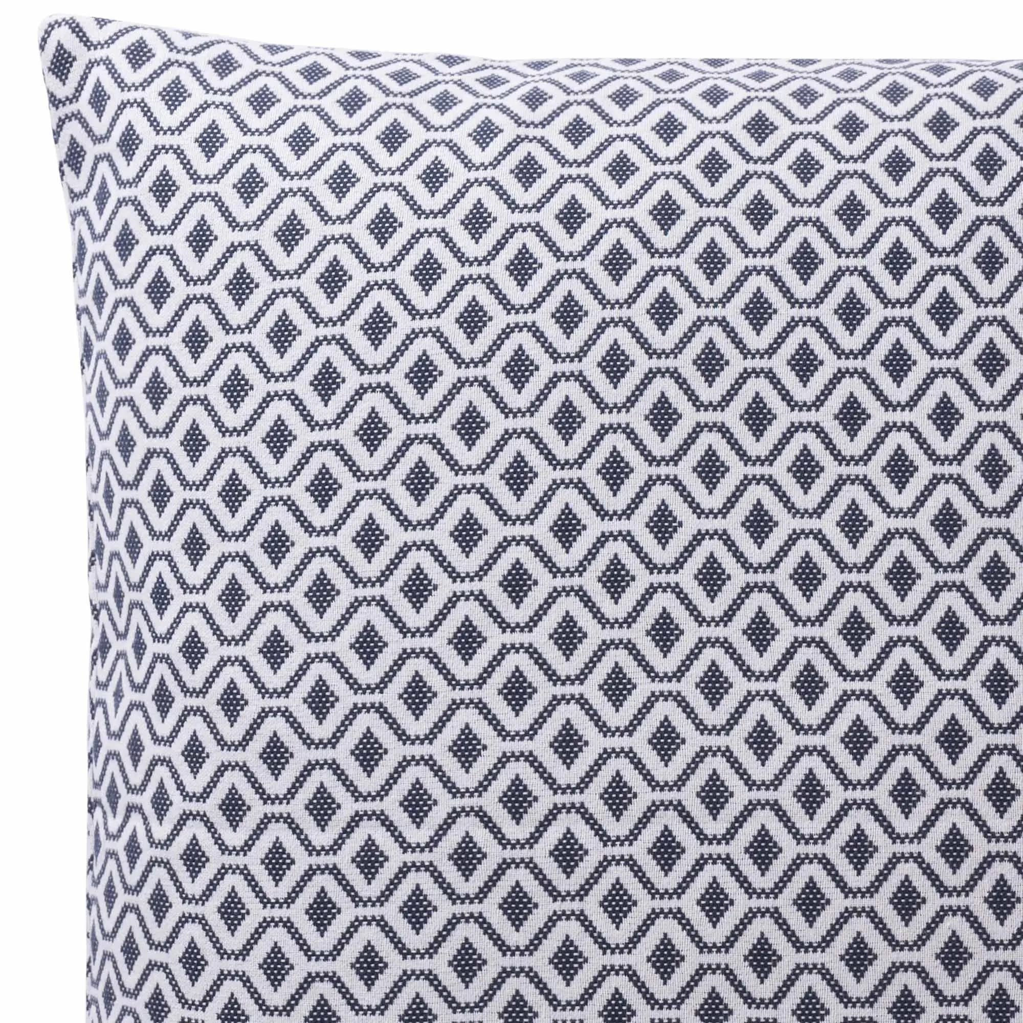 Viana Large Cushion Cover [Blue grey/White]