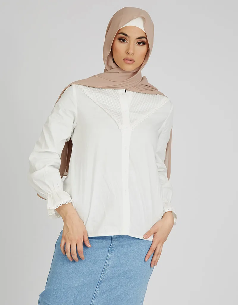 Vintage Lace Trim Shirt