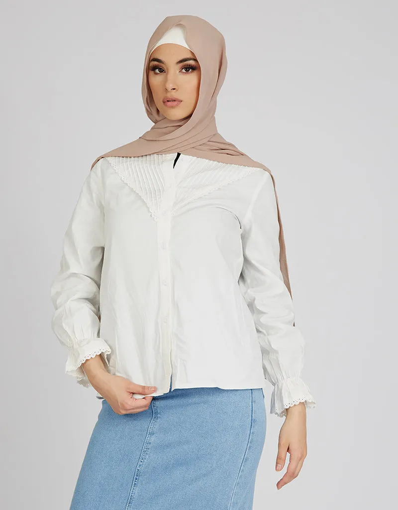 Vintage Lace Trim Shirt