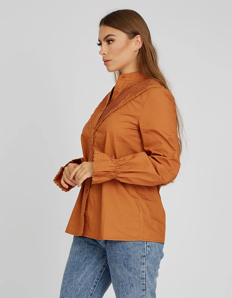 Vintage Lace Trim Shirt