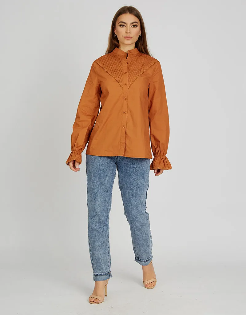 Vintage Lace Trim Shirt