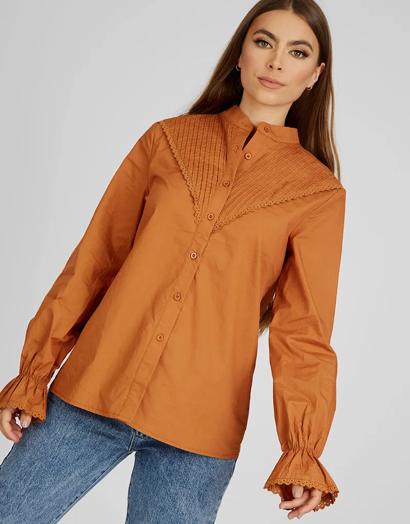 Vintage Lace Trim Shirt