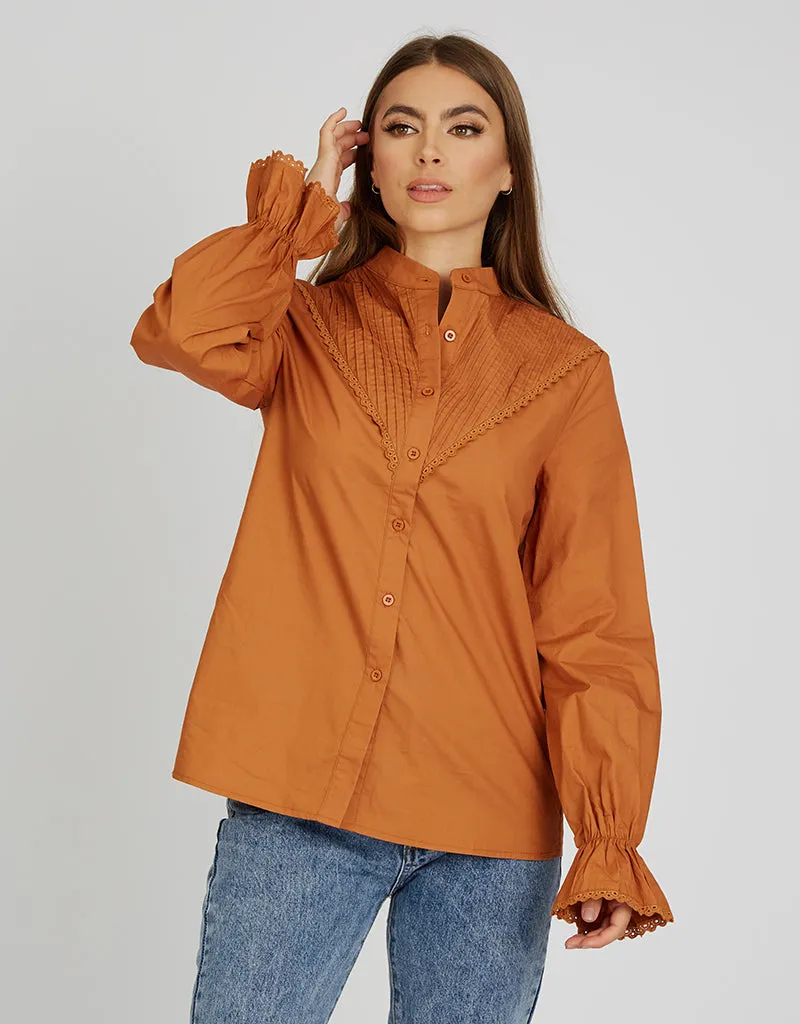 Vintage Lace Trim Shirt