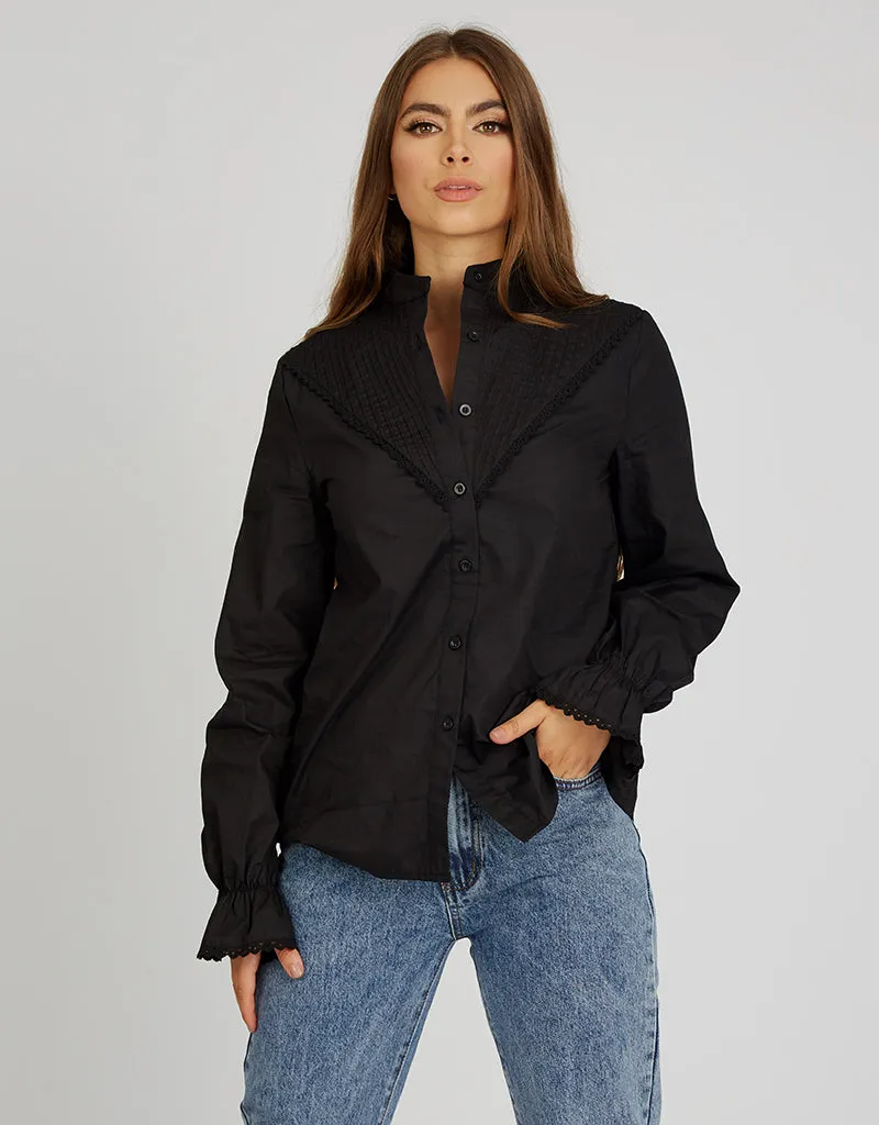 Vintage Lace Trim Shirt