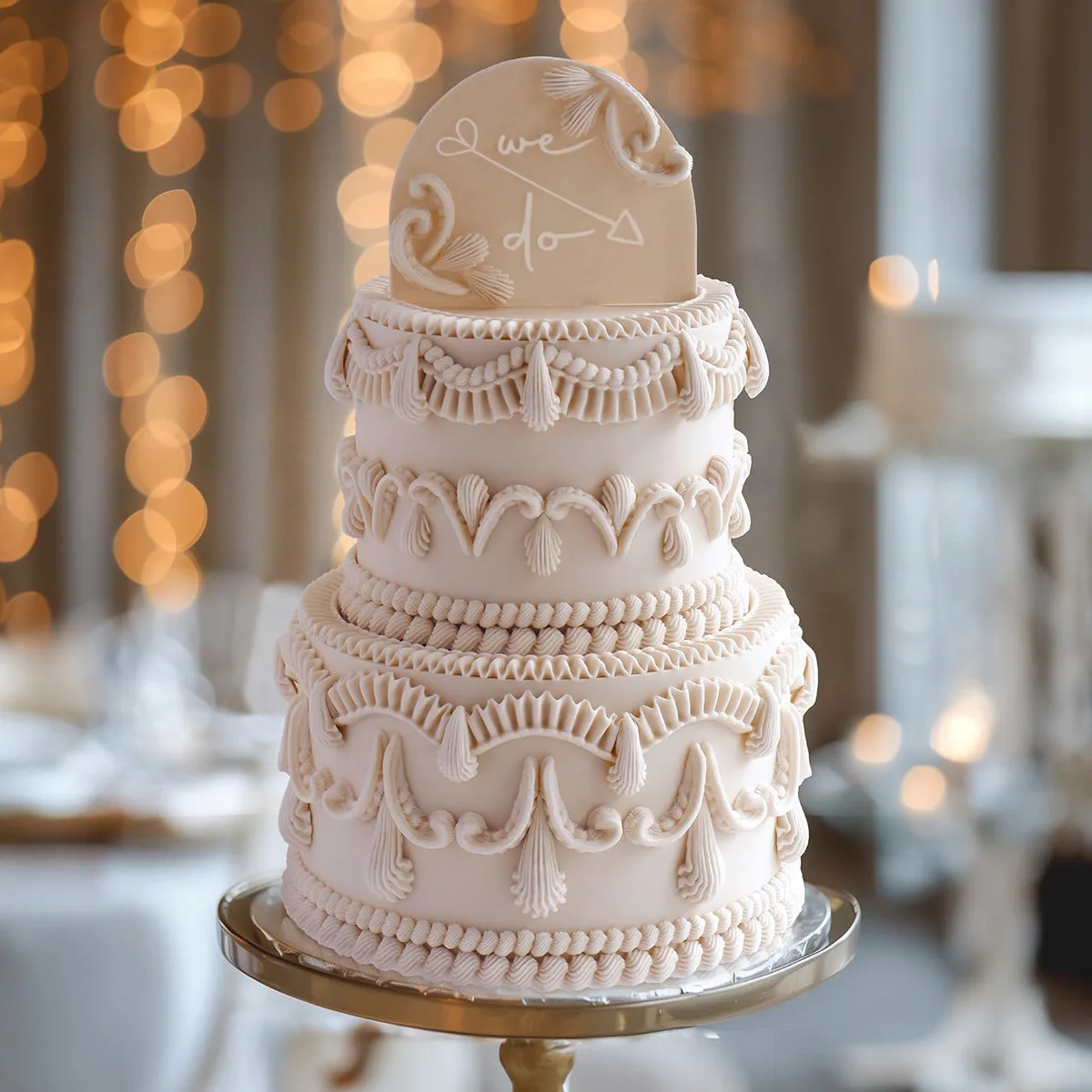 We Do Clear Acrylic Arch Topper - White Wording