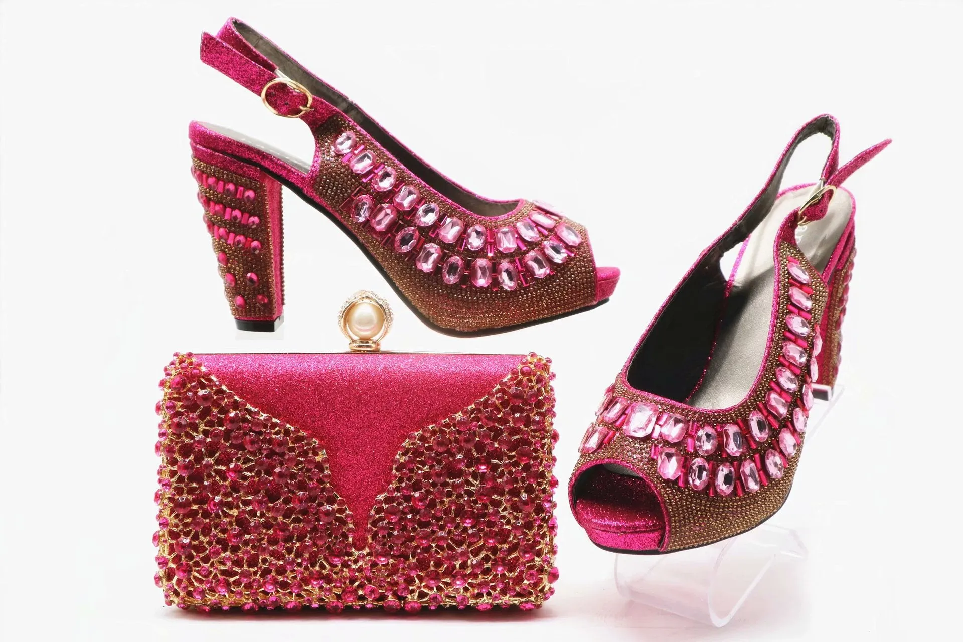 We've Died & Gone to Rhinestone Heaven Heels & Purse
