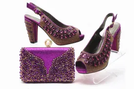 We've Died & Gone to Rhinestone Heaven Heels & Purse