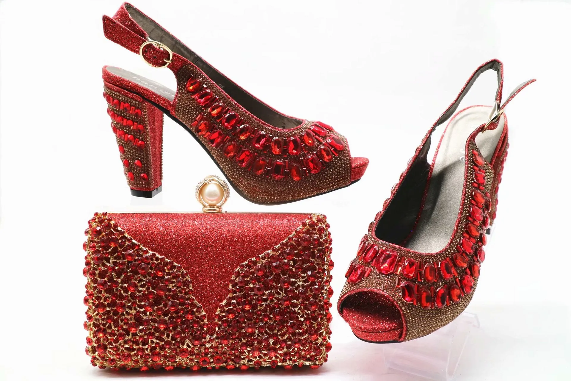 We've Died & Gone to Rhinestone Heaven Heels & Purse