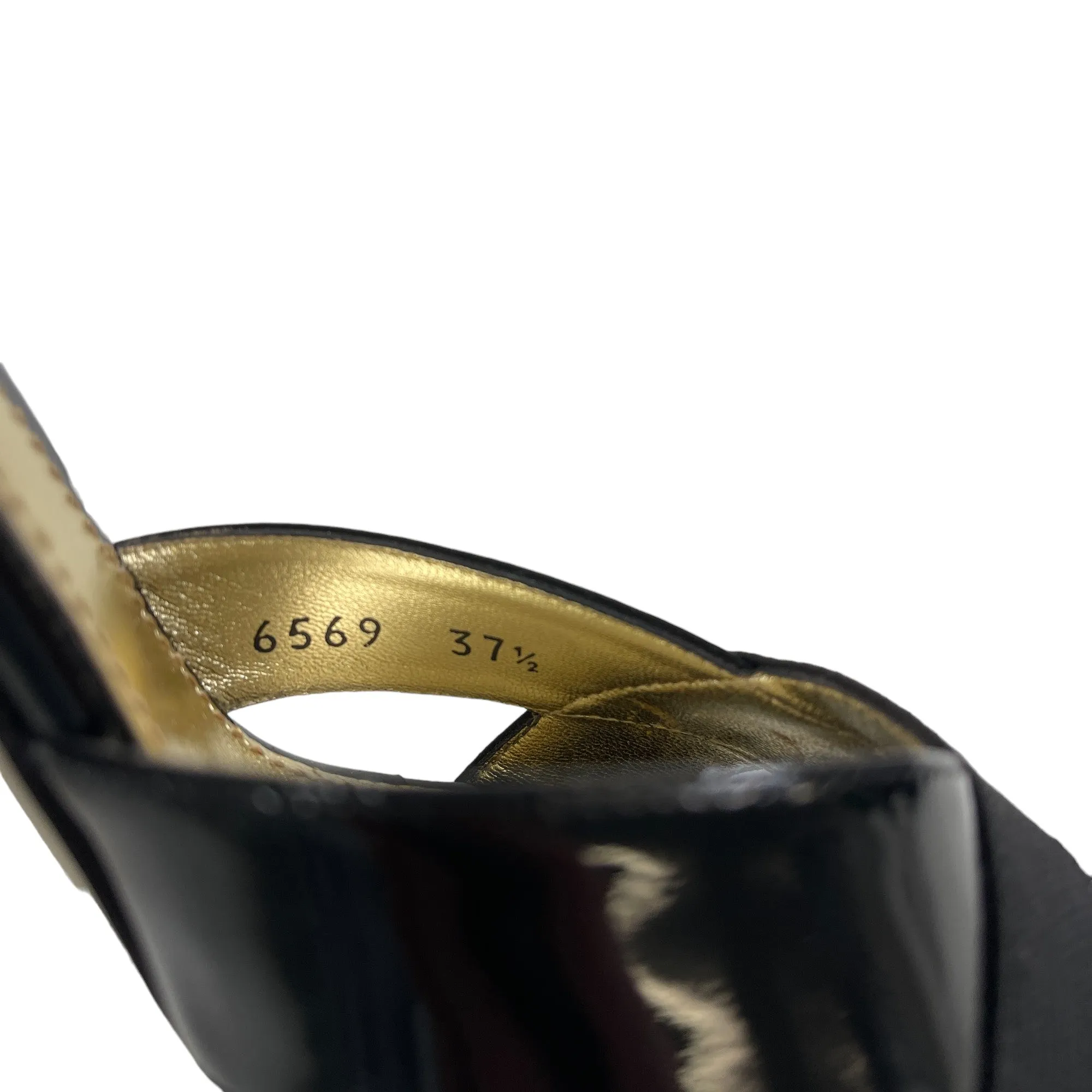 Women's Patent Strap Heels Black Size EU 37.5 / UK 4.5