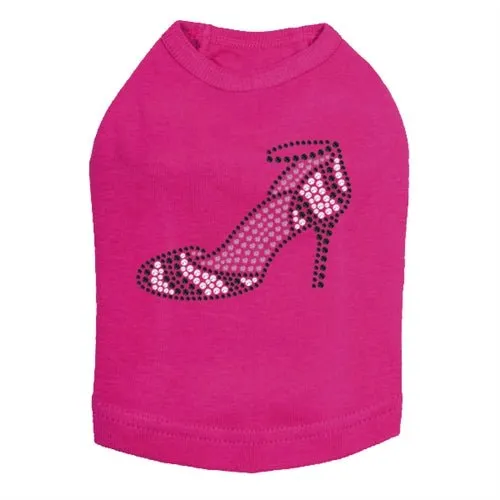 Zebra High Heels Rhinestone Tank- Many Colors